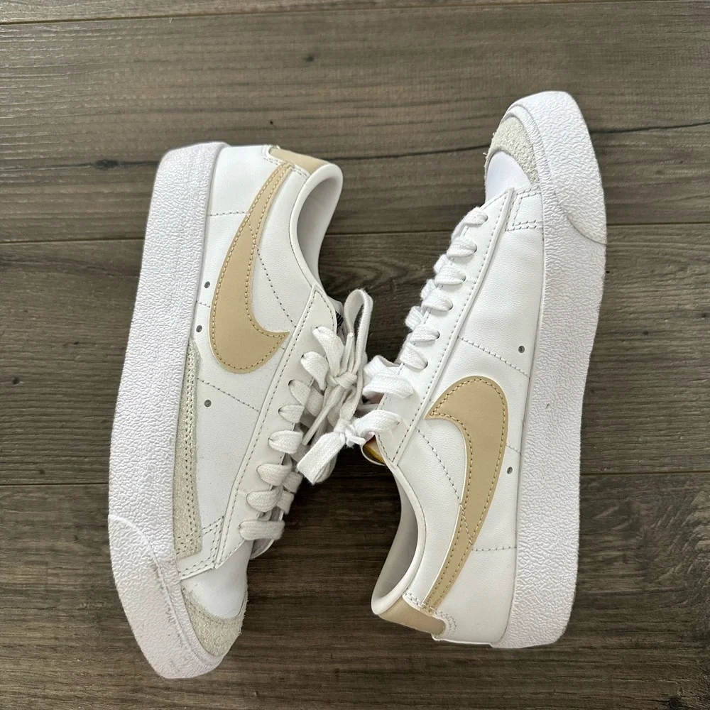 Nike Women's Sneakers in White and Tan - Picture 1 of 3
